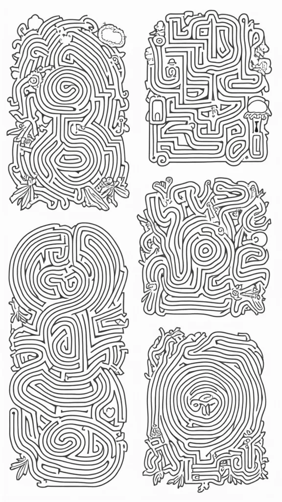 Mazes de páginas para colorear